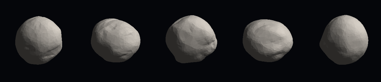 Neural Asteroids generated mesh turntable